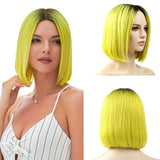 100% Remy Human Hair Lace Front Bob Wig
