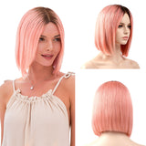 100% Remy Human Hair Lace Front Bob Wig