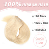 Vlasy 3pcs/set Clip in Extensions 100% Real Human Hair Light Blond (60A#)
