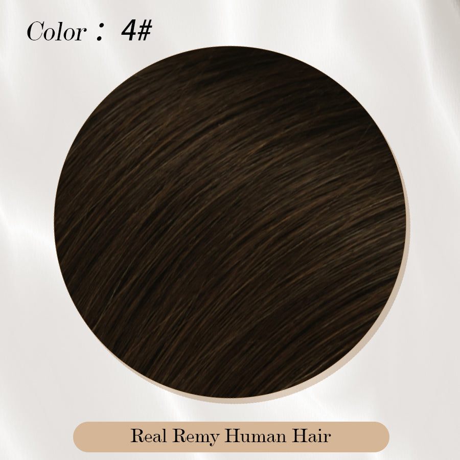 Vlasy Seamless Invisible Mini Tape In Hair Extension Human Hair 16Pcs Dark Brown (4#)