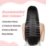 Vlasy 7pcs/set Clip in Extensions 100% Remy Human Hair Dark Brown (#4)