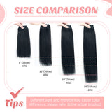Vlasy 7pcs/set Clip in Extensions 100% Remy Human Hair Jet Black (#1)