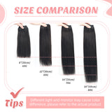 Vlasy 7pcs/set Clip in Extensions 100% Remy Human Hair Off Black (#1B)