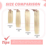 Vlasy 7pcs/set Clip in Extensions 100% Remy Human Hair Light Blond (#60A)