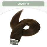 Vlasy 12-24inches Seamless Invisible Mini Tape In Hair Extension Human Hair 16Pcs
