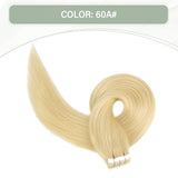 Vlasy 12-24inches Seamless Invisible Mini Tape In Hair Extension Human Hair 16Pcs