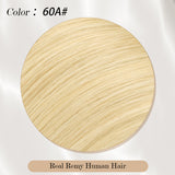 Vlasy Seamless Invisible Mini Tape In Hair Extension Human Hair 16Pcs Light Blond(60A#)