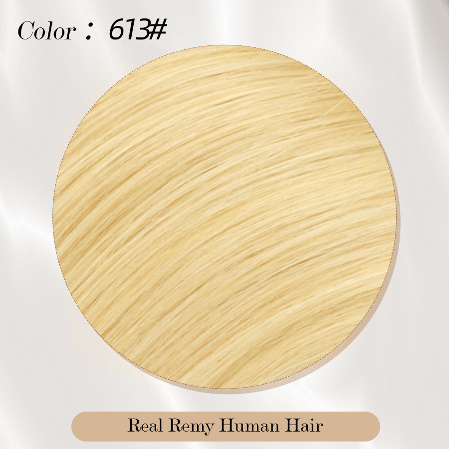 Vlasy Seamless Invisible Mini Tape In Hair Extension Human Hair 16Pcs Light Golden Blonde(613#)