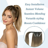 Drawstring Human Hair Ponytail Extension Brazilian Remy Hair Instant Volume Ponytail