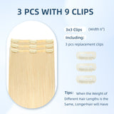 Clip In Hair Extensions 3Pcs/Set