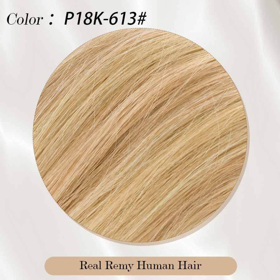Vlasy Seamless Invisible Mini Tape In Hair Extension Human Hair 16Pcs Dark Blonde + Light Golden Blonde(P18K/613#)