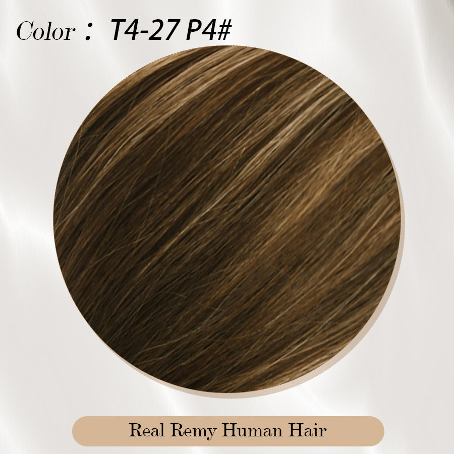 Vlasy Seamless Invisible Mini Tape In Hair Extension Human Hair 16Pcs Dark Brown And Blonde To Brown(T4/27+4#)